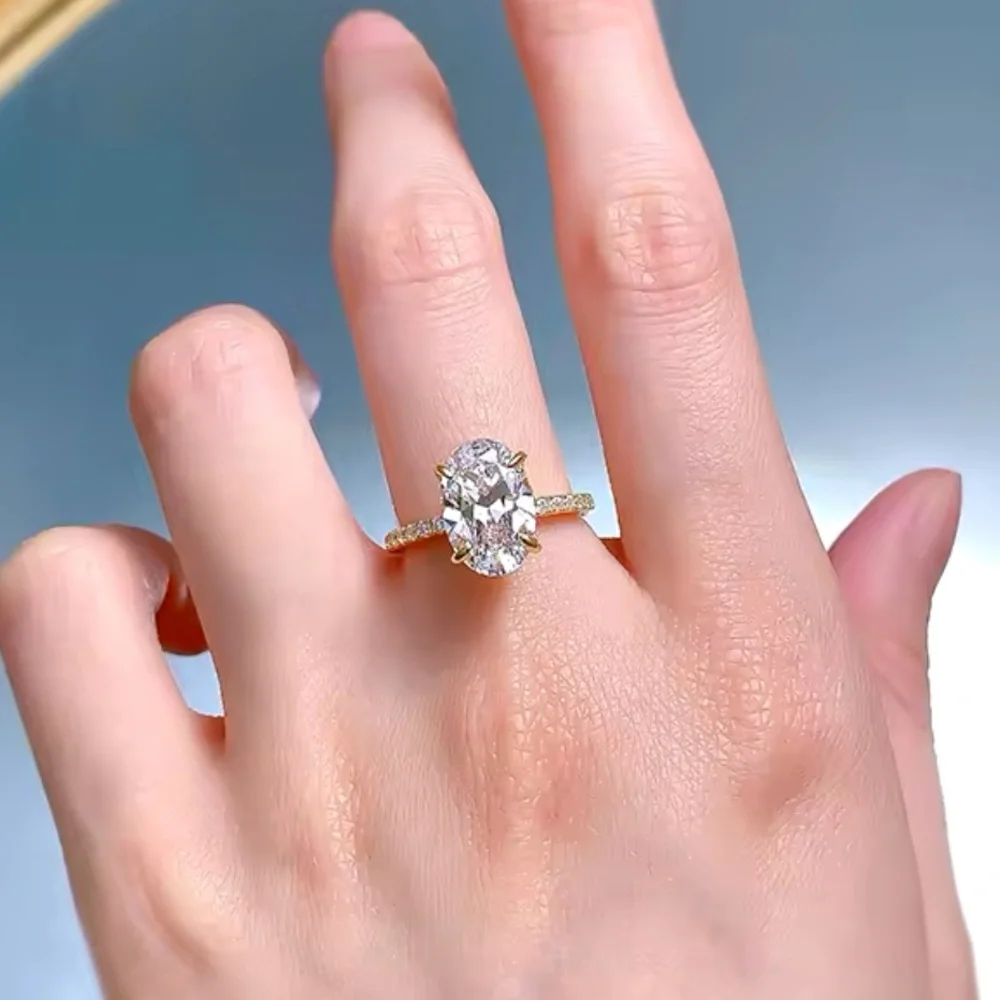 18k 3ct Oval Cut Ring - Picture 6 of 15